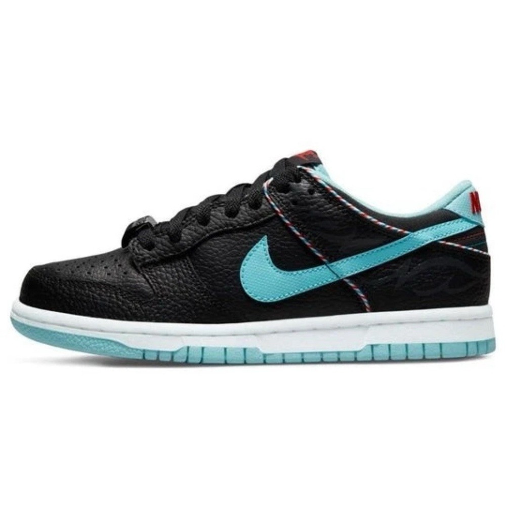 Nike Dunk Low‎ SE GS 6.5Y Black Copa Blue Chile Red DN3351-001 Sneakers